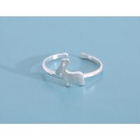 买二送一s925纯银戒指女韩版轻奢网红个性少女开口小尾戒学生礼物 01小鹿