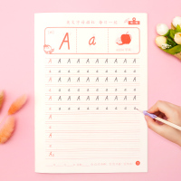 一年级起点英语课本同步练字帖SL人教版上册下册儿童意大利斜体描红英文字帖26个字母单词2三二年级每日一练速成1-6衡水体