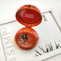新品时尚球形可折叠便携式小闹钟男孩子学生用寝室卧室多功能闹表 红色 即送配套电池