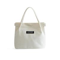 2020夏新款帆布单肩手拎包多功能时尚水桶斜挎包收纳饭盒袋学生女 白色