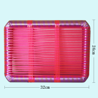 夏季制衣厂服装厂员工上班坐垫学生教室板凳椅子垫长方形屁股垫子 胶管紫边圆木框坐垫 32x24x3cm