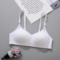 胸罩少女无钢圈高中学生小文胸夏薄款内衣女士日系bra纯棉聚拢a杯 白色单件 32/70AB通用杯