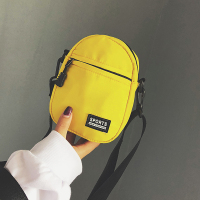 韩版百搭斜挎小包包女2020新款潮单肩包学生牛津布包ins百搭小包 黄色