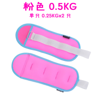 儿童沙袋绑腿跳舞蹈训练运动沙包负重绑腿跑步男女康复沙袋学生 粉色0.5KG[单只0.25KGx2只]三岁以下适用