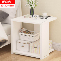 书架简约落地简约现代置物架收纳学生飘窗卧室小置物架儿童书柜子 暖白色柜子大号