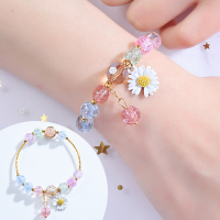 小雏菊手链女学生森系网红彩色水晶手镯韩版简约个性ins小众设计 彩水晶雏菊手链