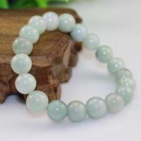 老坑冰种润白翡翠珠子手链缅甸天然玉石a货男女款手串diy手工配珠 7mm偏白24颗17厘米 偏白