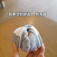 儿童室内包跟拖鞋男女带有后跟幼儿小孩子棉拖鞋宝宝秋冬毛绒保暖 紫色鸡蛋款 14-15码/内长13cm