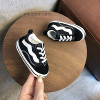 宝宝鞋子0-1岁春秋季软底新生婴儿布鞋3-6七八-12个月休闲学步鞋 黑色 内长11cm 12码/-1-6个月