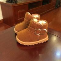 冬季 0-1-2-3岁鞋子雪地靴男女宝宝棉鞋学步鞋防水婴儿鞋冬儿童鞋 棕色A188雪地靴 15码内长11cm