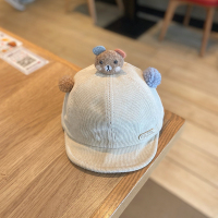 宝宝帽子秋冬款婴儿鸭舌帽可爱超萌婴幼儿春季儿童韩版男童洋气潮 米色 参考(6-18个月) 可调节(45-48cm)