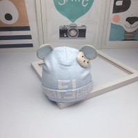 新生儿婴儿帽子0-3-6个月春秋男女宝宝纯棉卤门帽胎帽夏季初生潮 紫红色 2-8个月 头围42-46cm