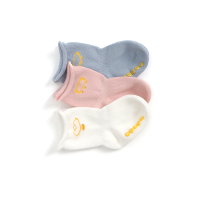 春秋夏季纯棉婴儿袜子新生儿初生宝宝儿童防滑地板袜学步松口无骨 A组:女款三双装 XS:0-6个月(适合脚长7-10CM)