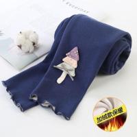 女童加绒打底裤保暖长裤宝宝儿童冬季洋气百搭休闲裤秋冬装纯棉潮 圣诞树-宝蓝 90y(80cm)