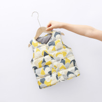 儿童马甲男女宝宝羽绒服秋冬款幼儿园中小童轻薄保暖洋气内外穿 黄色小人 100cm