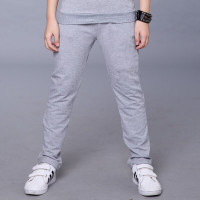 儿童灰色运动裤直筒宽松男童女童裤加绒藏蓝深蓝色小学生校服春秋 浅灰色[春秋薄款]纯色 110cm