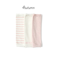 婴儿袜套秋冬纯棉宝宝新生儿学步早教儿童爬行护膝春秋护腿防滑 A粉色三双 平铺长度28CM左右(均码1-5岁)