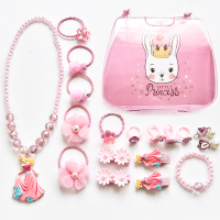 儿童发饰品项链女童公主发饰卡通苏菲亚手链戒指耳钉发夹套装礼盒 爱洛公主