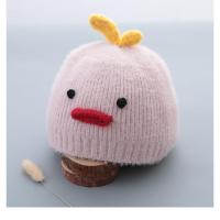 婴儿帽子秋冬季新生婴幼儿宝宝毛线帽胎帽女童0-6个月3男童12冬天 粉色 帽围42-47cm/参考年龄3-20个月 均码