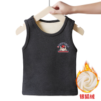 男童马甲毛衣2021新款秋装宝宝男孩毛线衣儿童卡通帅气背心上衣潮 灰色 baby熊 90cm