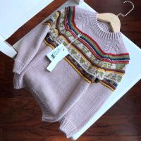 1726精梳棉儿童毛衣冬季粗毛线衣-10.26 1726毛衣藕粉 90/5