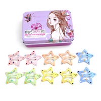 儿童发饰婴儿星星发卡五角星发夹头饰可爱小宝宝碎发夹bb夹不伤发 25#波点五角星10个