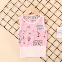 [高腰护肚]宝宝护肚背心男女婴儿衣服春秋冬款护脐睡衣新生衣潮 粉兔兔[精细棉提花薄款] 90 2-3岁