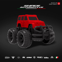 [车夫]A1儿童玩具滑行越野汽车益智小男女孩宝宝耐摔撞非遥控车模 16厘米4轮吉普车[磨砂哑光红] 官方标配