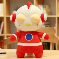 奥特曼毛绒玩具布娃娃咸蛋超人玩偶女孩床上睡觉大号抱枕男孩公仔 红色站款 25厘米(羽绒棉填充 柔软舒适) 送奥特曼卡片1