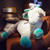 长颈鹿毛绒公仔玩偶可爱梅花鹿毛绒玩具女生床上睡觉抱枕大号抱熊 多彩款 35厘米