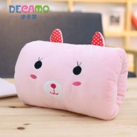 可爱暖手抱枕插手毛绒玩具冬季暖手捂小枕头手捂公仔布娃娃礼物 粉兔款 约30*25厘米