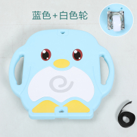 感统训练器材大滑板车儿童早教幼儿园前庭健身平衡板体能玩具家用 蓝色 单轴承 白色轮