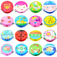 铃鼓儿童舞蹈手鼓表演手拍鼓奥尔夫专业打击乐器摇铃幼儿园老师用 花铃鼓直径14.5cm图案随机发一个