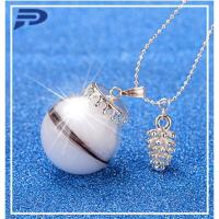 宝宝手足印泥胎毛纪念品diy手脚印新生儿婴儿童满月百天创意礼物 胎毛母乳吊坠(松果) [送母乳手链]