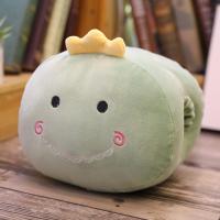 冬天暖手抱枕插手玩偶手捂毛绒玩具冬季可爱卡通公仔娃娃女生礼物 绿恐龙---jd 30*25*20厘米促销款