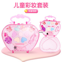 儿童化妆品套装水溶指甲油女孩公主彩妆盒演出眼影盘女童小孩礼物 水晶包标准款