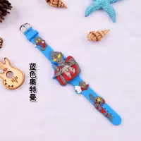 儿童玩具手表男女孩卡通果冻奥特曼硅胶电子表幼儿小童可爱超萌 连体蓝色奥特曼