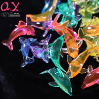 儿童宝石塑料水晶小玩具公主七彩色飞机小汽车男孩玩具分享小礼物 海豚随机5颗