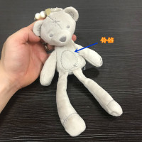 新生婴儿推车挂件 床铃床绕摇铃床头挂饰 宝宝毛绒0-3-6-9月玩具 M风铃灰色小熊