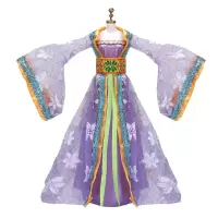 30厘米换装娃娃古装古代衣服服饰汉服女孩儿童玩具配件 披肩紫色 仅衣服