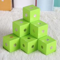 六面磁性立方体 正方体立体王积木块数学几何 小学生小方块玩具 2cm绿色磁性10粒