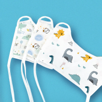 婴儿口水兜系带加厚口水巾纯棉春秋围嘴宝宝绑带式防水款围兜隔水 春款3送1共4条|精灵.小象.恐龙 L