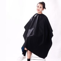 围布发廊专用防水围布理发店烫染焗油染发黑透视玩手机加大围布 145X115防水围布内里颜色随机