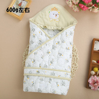 婴儿包被新生幼儿春秋冬季款薄棉抱被初生宝宝加厚抱毯子襁褓包裹 绿色碎花小熊 90cm*90cm 90x90cm