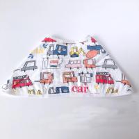 拍嗝巾婴幼儿打咯巾宝宝大围兜六层竹棉纱布护肩围嘴口水巾新生儿 消防车拍咯巾 均码