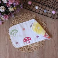 婴儿枕巾六层纯棉纱布透气吸汗枕头巾宝宝小枕巾新生儿四季无荧光 6层蘑菇20*40婴儿枕巾