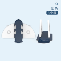移动门安全锁扣衣柜窗户推拉门卡扣防猫开门神器移门免打孔固定器 天蓝色