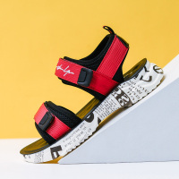 男童凉鞋2021新款夏季防滑中大童小孩软底儿童小童沙滩男孩童鞋子 20201-红色 28