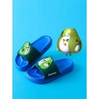 儿童凉拖鞋夏男女童卡通水果室内软底一家三口1-3岁2浴室宝宝拖鞋 宝蓝牛油果 24/25码(内长15.5CM)
