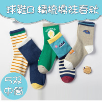 男童袜子春秋纯棉儿童棉袜透气男宝宝童袜男孩秋冬4岁10-12中大童 球鞋B M建议脚长14-16cm/1-3岁/送运费险
